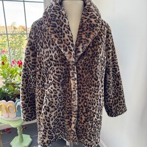 Anthony Richards Cheeta Faux-Fur Coat - Brown/Black - Vintage